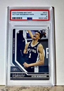Victor Wembanyama 2023 Panini NBA All-Rookie 1st Team #577 Rookie Card PSA 8 - Imagen 1 de 2