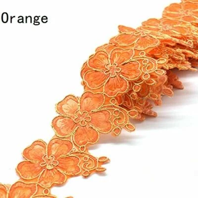 Cinta de hierro para coser 4 cm de ancho artesanal para decoración de boda hágalo usted mismo borde floral de encaje de 1 yarda Foto 1 de 4