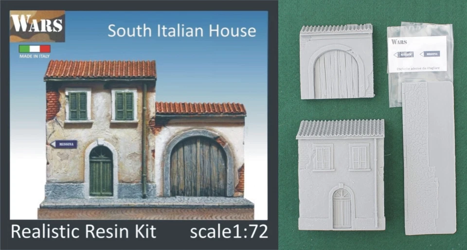 WARS 1-72 Casa Sud Italia kit resina diorama guerra WW2 South Italian House 1:72 - Immagine 1 di 1
