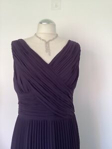 ~ Jacques Vert ~ Full Lenght Stunning Purple Dress size 12 (Prom/Cruise/Party)
