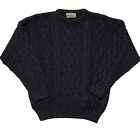 Herren Vintage Arancrafts Strickpullover Pullover grau Wolle Größe 164*