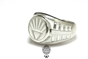 Anillo Linterna Blanca V.2 Linterna Blanca Anillo Eléctrico Plata de Ley 925 Anillo Blanco - Imagen 1 de 5