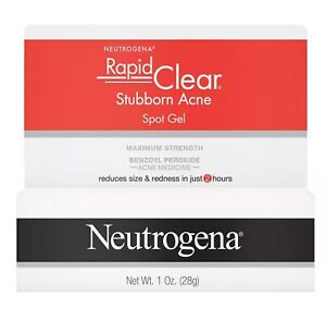 New Neutrogena Rapid Clear Stubborn Acne Spot Treatment Gel 1 Oz. 