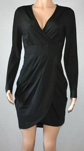 POSESHE Women's V Neck Bodycon Wrap Dress Size Large - Picture 1 of 4