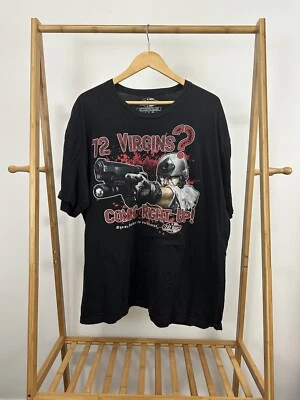 Camiseta negra 72 Virgins Coming Right Up táctica militar Infiel Gun NRA 3XL Foto 1 de 4