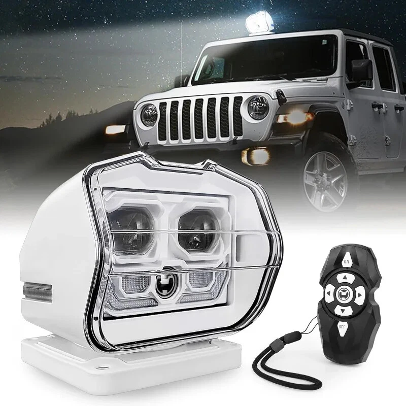 Wireless 60W LED Searchlight For Truck Boat RV Marine Remote Control Spot Light - Image 1 of 4