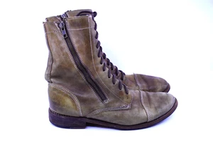Botas Bed Stu Mujer 8 Tabor Cobbler Series Doble Cremallera Moto Cuero Envejecido - Imagen 1 de 6