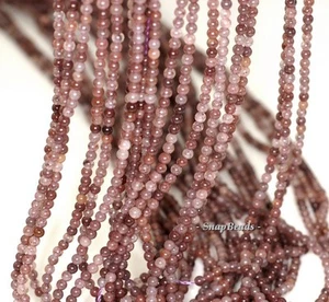 2MM CUENTAS SUELTAS REDONDAS DE 2 MM LILA AVENTURINA PÚRPURA DE 2 MM 16" - Imagen 1 de 3