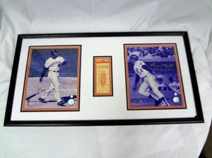 Barry Bonds Giants Brewers Ticket Willie Mays Mets Signed Autograph 660 Hits - Picture 1 of 10