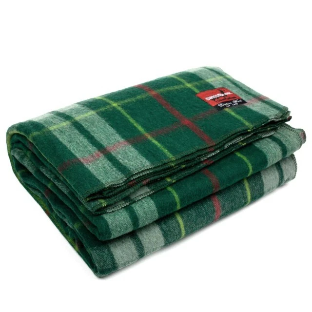 Classic Wool Plaid Blanket - Emerald Green - Image 1 of 1