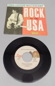 John Cougar Mellencamp ROCK In The USA 45 With Picture Sleeve No Scratches - Imagen 1 de 7
