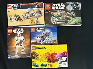 Lot Of 5 Lego Manuals Star Warss 75114 75125 75168 9490 Lego Classics - Picture 1 of 4