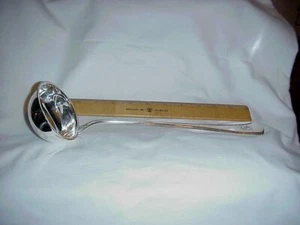 STERLING COIN 900 SILVER LARGE HEAVY SOUP LADLE OKA OTTO KALTENBACH - Picture 1 of 1