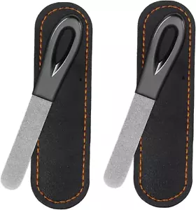 Metal Nail File, Stainless Steel Fingernail Files Double Sided Grit Nail Filer w - Picture 1 of 7