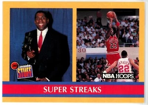 MICHAEL JORDAN / MAGIC JOHNSON 1990-91 NBA HOOPS SUPER STREAKS BULLS #385 🔥 - Picture 1 of 2