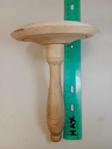 vtg WOODEN DARNING MUSHROOM sewing EXTRA LARGE TOOL decorated YU - Picture 1 of 8