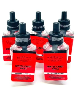 5 BATH & BODY WORKS WINTER CANDY APPLE WALLFLOWER HOME FRAGRANCE REFILLS NEW - Picture 1 of 2