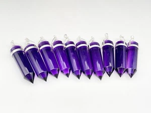 Synthetic purple Crystal Pendant 24 sided Vogel Style - Picture 1 of 7