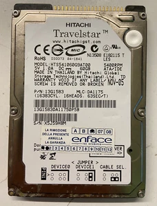 Hitachi Travelstar 60GB HTS541060G9AT00 320 0A21010 01 Hard Disk 2.5 IDE PATA - Picture 1 of 1