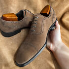 Chaussures en cuir véritable daim pour hommes à lacets robe formelle style rétro britannique