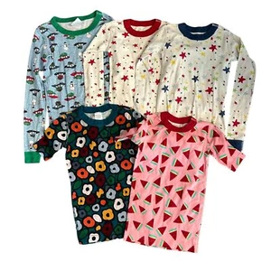 Hanna Andersson Girls Pajama 7 pc Lot Size 140 US 10 Pants Tops Winter Summer - Picture 1 of 18