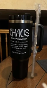 Chaos Coordinator Gift Teacher Counselor Boss Mom Dad, 40 Oz Mug Coffee Thermal - Picture 1 of 4