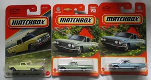 MATCHBOX LOT OF 3 1960 CHEVY EL CAMINO 3 COLORS - Picture 1 of 1