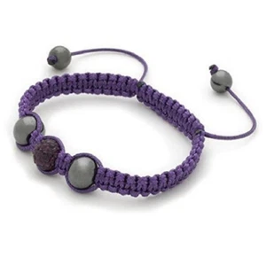 Bracciale sfera discoteca cristallo ceco viola 'indi' ispirato al designer - Foto 1 di 2