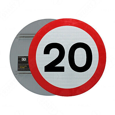 20MPH Speed Sign Road Grade CE Marked Reflective | Various Sizes Post Mounted • 74.90£