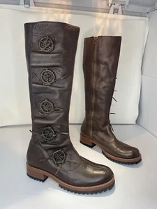 Jim Barnier Free People Dreamcatcher Lederstiefel mit Reißverschluss Größe 8 M - Bild 1 von 10
