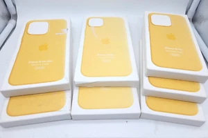 Original Silicone Cases for Apple iPhone 15 ProMax & More (LOT OF 7) Sunshine - Picture 1 of 5