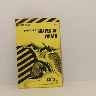 Cliff Notes on John Steinbeck's GRAPES OF WRATH (Paperback 1965) - Image 1 of 4