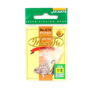 Yarie Jespa M. 676 Mebaru Fly Hook 3 piece per pack White Size 8 (2019) - Picture 1 of 5