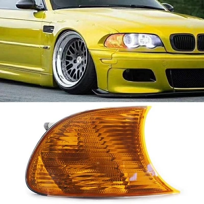 Fit BMW E46 3-Series 2DR 2000-01 Front Right Turn Signal Light With Yellow Lens - Image 1 of 4