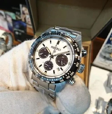 Orologio Seiko Prospex SPEEDTIMER Solar Chronograph SBDL085 Uomo Argento - Immagine 1 di 4