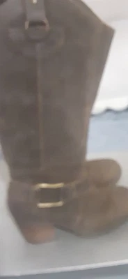 Born Boots Women's 7 BrownSuede Mid-Calf Block Heel Shoes - Image 1 of 4