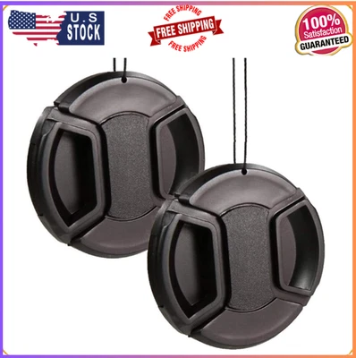 FIRE ROCK [2Packs]58mm Snap-On Lens Cap for Canon EOS 2000D（Rebel T7）w/ EF-S 18-55mm f/...