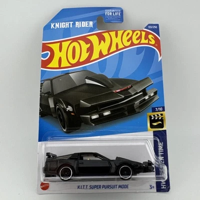 2022 Hot Wheels #133 Screen Time-Knight Rider 7/10 KITT SUPER PURSUIT MODE Black - Image 1 of 3