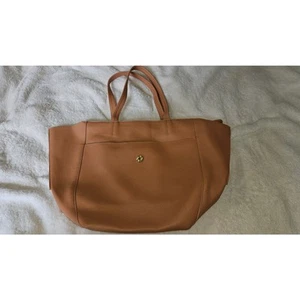 Anthropologie Tasche veganes Leder mit Reißverschluss, hellbraun guter gebrauchter Zustand - Bild 1 von 8