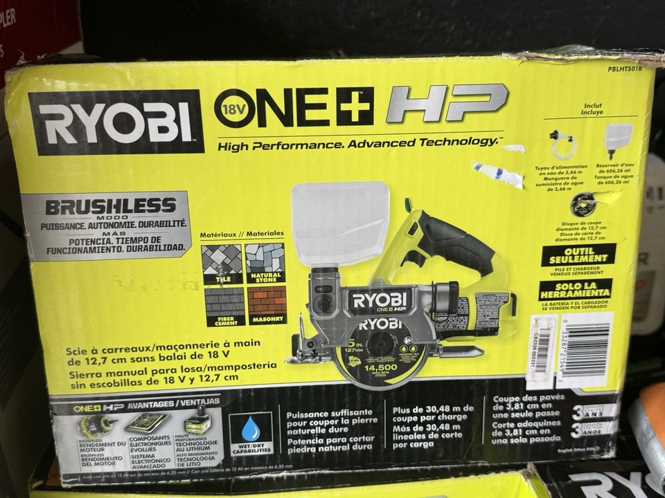 Sierra para azulejos de mampostería húmeda/seca inalámbrica de mano Ryobi PBLHTS01B ONE+ HP 18V Foto 1 de 1