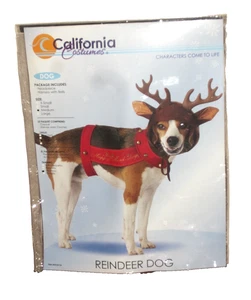 Nuevo con etiquetas Disfraces California Navidad Vacaciones Reno Perro Disfraz Talla Mediana - Imagen 1 de 2