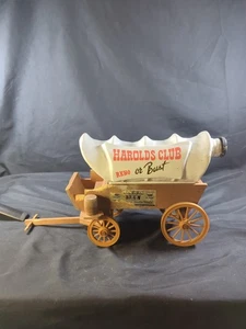 LEER Jim Bean Vintage Reno oder Büste Schnaps Dekanter Planwagen lesen - Bild 1 von 10