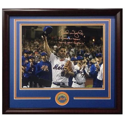 大卫·赖特签名决赛大都会队 #5 荣誉队长签名 16x20 带框照片 JSA — 第 1/4 张图片