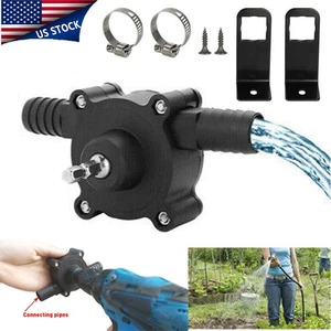 Electric Self Priming Water Pump Hand Drill Drive Oil Fluid Transfer Pumps Tool - Picture 1 of 10