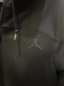 Nike Air Jordan Mens Small Black Streetwear Thermal Casual Hoodie - Picture 1 of 9