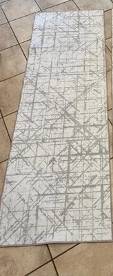 Wyatt & Ash Washable Runner, Ivory/Beige ( Gray/White ) 72" L x 24" NEW - Image 1 of 4