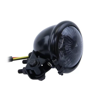 LED Rücklicht Rückleuchte schwarz getönt Motorrad Harley Chopper Bobber rund - Picture 1 of 5