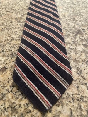 复古 Austin Reed of Regent Street 男式领带羊毛条纹代表伦敦制造 — 第 1/4 张图片