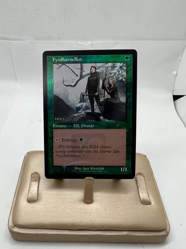 Fyndhorn Elves fyndhornelfen Foil 30th Anniversary Play Unique Promos Card - Image 1 of 4
