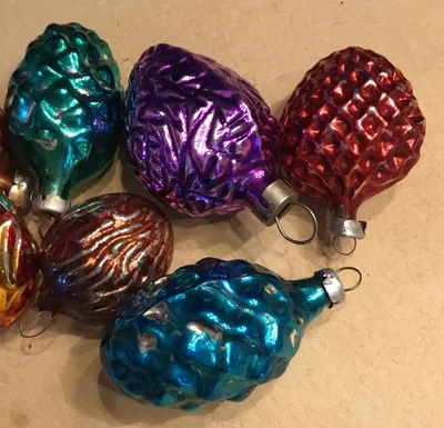 Antiker Ausgefallener Christbaumschmuck  Weihnachten 6 Formteile 3-5cm 25/81 - Bild 1 von 4